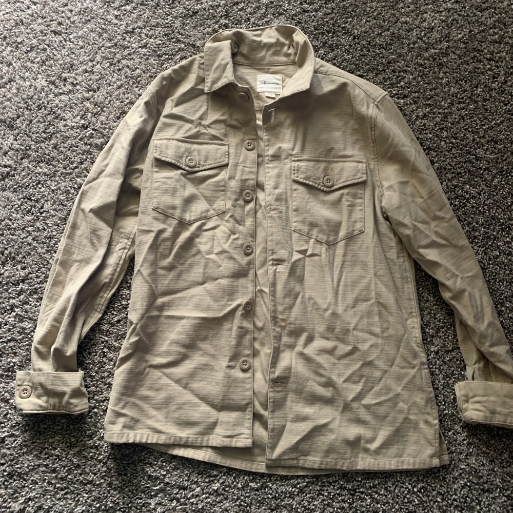 Tan American eagle button down